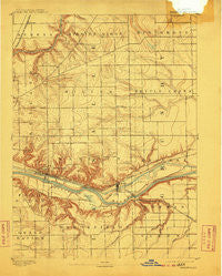 Marseilles Illinois Historical topographic map, 1:62500 scale, 15 X 15 Minute, Year 1892