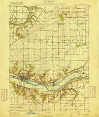 Marseilles Illinois Historical topographic map, 1:62500 scale, 15 X 15 Minute, Year 1916