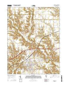 Marshall Illinois Current topographic map, 1:24000 scale, 7.5 X 7.5 Minute, Year 2015