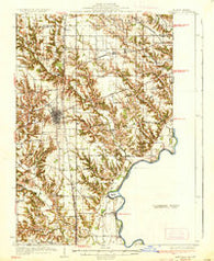 Marshall Illinois Historical topographic map, 1:62500 scale, 15 X 15 Minute, Year 1937