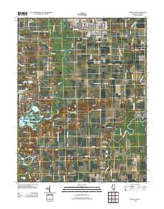 Mascoutah Illinois Historical topographic map, 1:24000 scale, 7.5 X 7.5 Minute, Year 2012