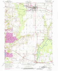 Mascoutah Illinois Historical topographic map, 1:24000 scale, 7.5 X 7.5 Minute, Year 1954