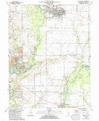 Mascoutah Illinois Historical topographic map, 1:24000 scale, 7.5 X 7.5 Minute, Year 1990