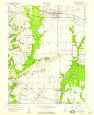 Mascoutah Illinois Historical topographic map, 1:24000 scale, 7.5 X 7.5 Minute, Year 1954