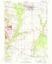 Mascoutah Illinois Historical topographic map, 1:24000 scale, 7.5 X 7.5 Minute, Year 1954