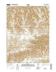 Matherville Illinois Current topographic map, 1:24000 scale, 7.5 X 7.5 Minute, Year 2015