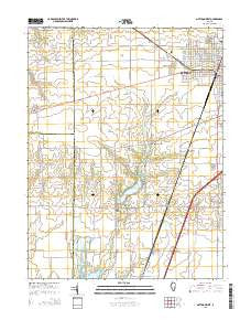 Mattoon West Illinois Current topographic map, 1:24000 scale, 7.5 X 7.5 Minute, Year 2015