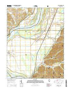 McClure Illinois Current topographic map, 1:24000 scale, 7.5 X 7.5 Minute, Year 2015