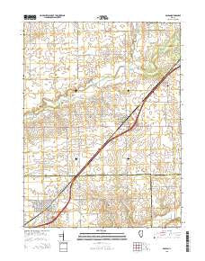 McLean Illinois Current topographic map, 1:24000 scale, 7.5 X 7.5 Minute, Year 2015