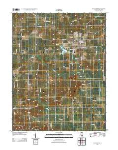 McLeansboro Illinois Historical topographic map, 1:24000 scale, 7.5 X 7.5 Minute, Year 2012