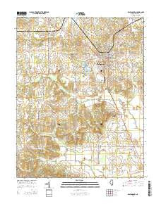 McLeansboro Illinois Current topographic map, 1:24000 scale, 7.5 X 7.5 Minute, Year 2015