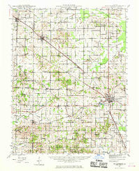 McLeansboro Illinois Historical topographic map, 1:62500 scale, 15 X 15 Minute, Year 1942