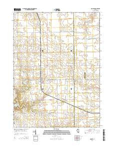McNabb Illinois Current topographic map, 1:24000 scale, 7.5 X 7.5 Minute, Year 2015