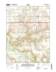 Mechanicsburg Illinois Current topographic map, 1:24000 scale, 7.5 X 7.5 Minute, Year 2015