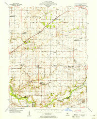 Mechanicsburg Illinois Historical topographic map, 1:62500 scale, 15 X 15 Minute, Year 1954