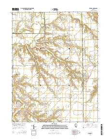 Medora Illinois Current topographic map, 1:24000 scale, 7.5 X 7.5 Minute, Year 2015