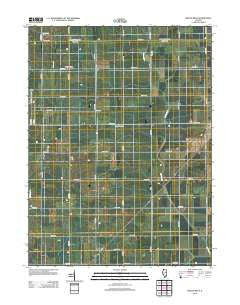 Melvin West Illinois Historical topographic map, 1:24000 scale, 7.5 X 7.5 Minute, Year 2012