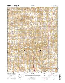Mendon Illinois Current topographic map, 1:24000 scale, 7.5 X 7.5 Minute, Year 2015