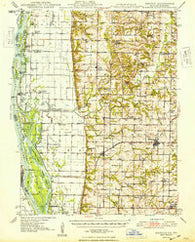Mendon Illinois Historical topographic map, 1:62500 scale, 15 X 15 Minute, Year 1948
