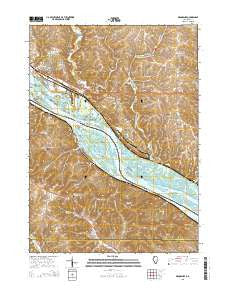 Menominee Illinois Current topographic map, 1:24000 scale, 7.5 X 7.5 Minute, Year 2015