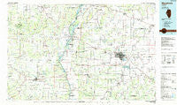 Meredosia Illinois Historical topographic map, 1:100000 scale, 30 X 60 Minute, Year 1985