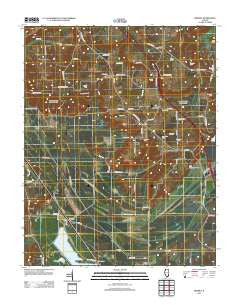 Mermet Illinois Historical topographic map, 1:24000 scale, 7.5 X 7.5 Minute, Year 2012