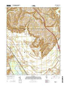 Mermet Illinois Current topographic map, 1:24000 scale, 7.5 X 7.5 Minute, Year 2015
