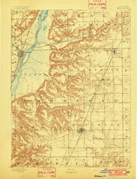 Metamora Illinois Historical topographic map, 1:62500 scale, 15 X 15 Minute, Year 1893