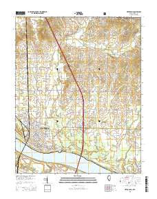 Metropolis Illinois Current topographic map, 1:24000 scale, 7.5 X 7.5 Minute, Year 2015