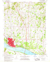 Metropolis Illinois Historical topographic map, 1:24000 scale, 7.5 X 7.5 Minute, Year 1967