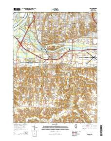 Milan Illinois Current topographic map, 1:24000 scale, 7.5 X 7.5 Minute, Year 2015