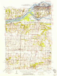 Milan Illinois Historical topographic map, 1:62500 scale, 15 X 15 Minute, Year 1944