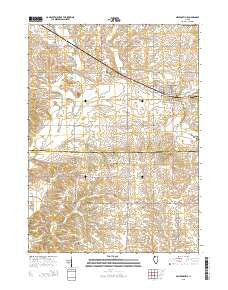 Milledgeville Illinois Current topographic map, 1:24000 scale, 7.5 X 7.5 Minute, Year 2015