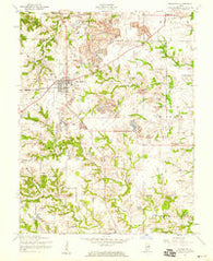 Millstadt Illinois Historical topographic map, 1:24000 scale, 7.5 X 7.5 Minute, Year 1954