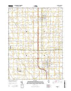 Minonk Illinois Current topographic map, 1:24000 scale, 7.5 X 7.5 Minute, Year 2015