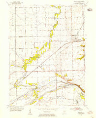 Minooka Illinois Historical topographic map, 1:24000 scale, 7.5 X 7.5 Minute, Year 1954