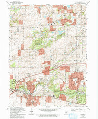 Mokena Illinois Historical topographic map, 1:24000 scale, 7.5 X 7.5 Minute, Year 1993