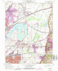 Monks Mound Illinois Historical topographic map, 1:24000 scale, 7.5 X 7.5 Minute, Year 1954