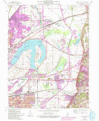 Monks Mound Illinois Historical topographic map, 1:24000 scale, 7.5 X 7.5 Minute, Year 1954