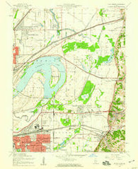 Monks Mound Illinois Historical topographic map, 1:24000 scale, 7.5 X 7.5 Minute, Year 1954