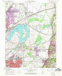 Monks Mound Illinois Historical topographic map, 1:24000 scale, 7.5 X 7.5 Minute, Year 1954