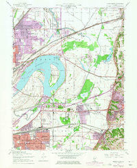 Monks Mound Illinois Historical topographic map, 1:24000 scale, 7.5 X 7.5 Minute, Year 1954