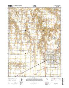 Monmouth Illinois Current topographic map, 1:24000 scale, 7.5 X 7.5 Minute, Year 2015