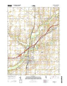 Monticello Illinois Current topographic map, 1:24000 scale, 7.5 X 7.5 Minute, Year 2015