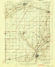 Monticello Illinois Historical topographic map, 1:62500 scale, 15 X 15 Minute, Year 1943