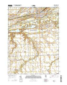 Morris Illinois Current topographic map, 1:24000 scale, 7.5 X 7.5 Minute, Year 2015