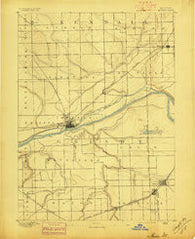 Morris Illinois Historical topographic map, 1:62500 scale, 15 X 15 Minute, Year 1892