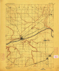 Morris Illinois Historical topographic map, 1:62500 scale, 15 X 15 Minute, Year 1892