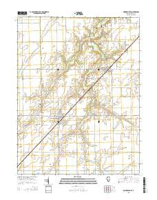 Morrisonville Illinois Current topographic map, 1:24000 scale, 7.5 X 7.5 Minute, Year 2015