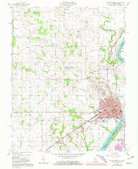 Mount Carmel Illinois Historical topographic map, 1:24000 scale, 7.5 X 7.5 Minute, Year 1959